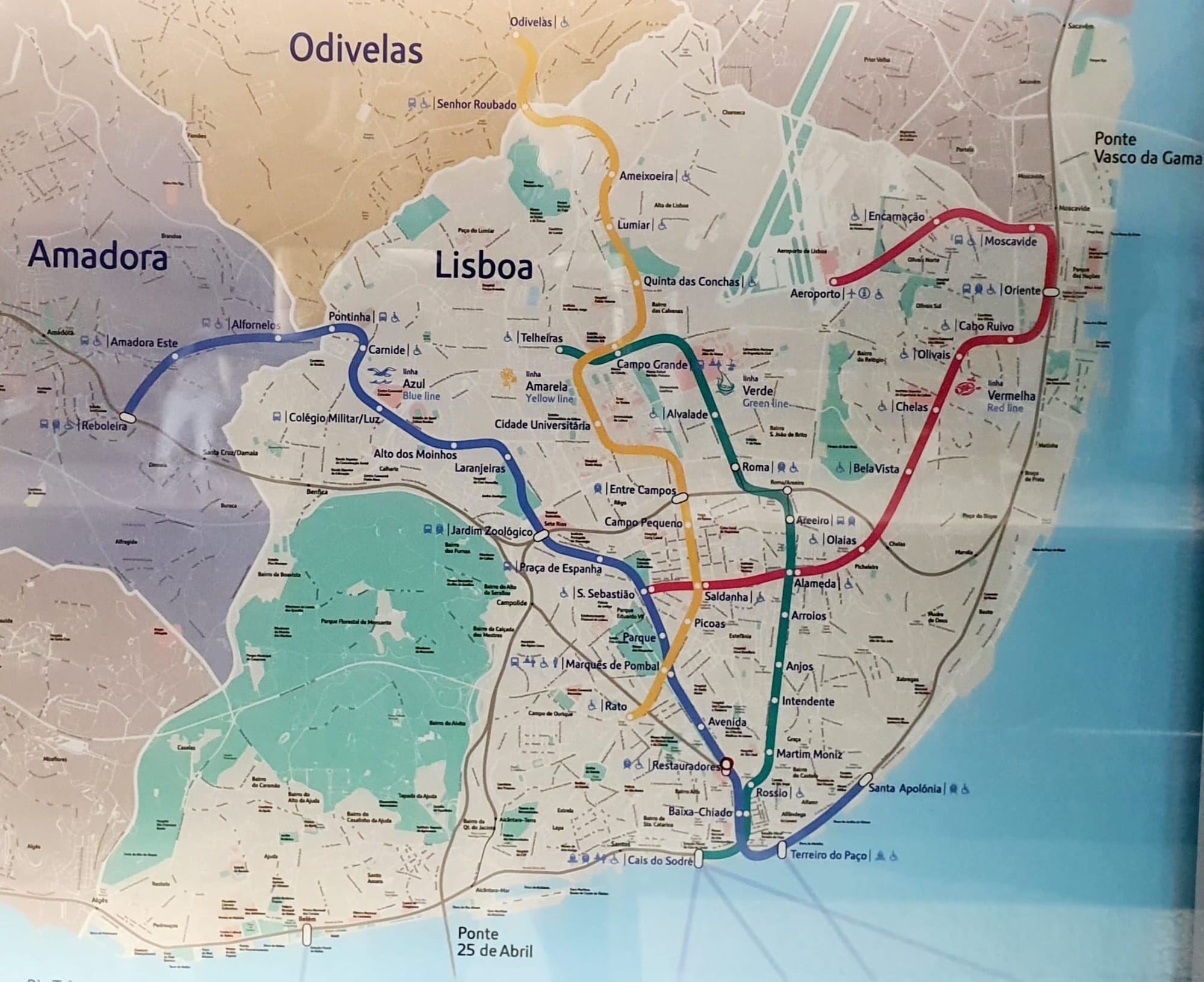 Lisbon Metro Map With Tourist Attractions 60 Photos Arptravels