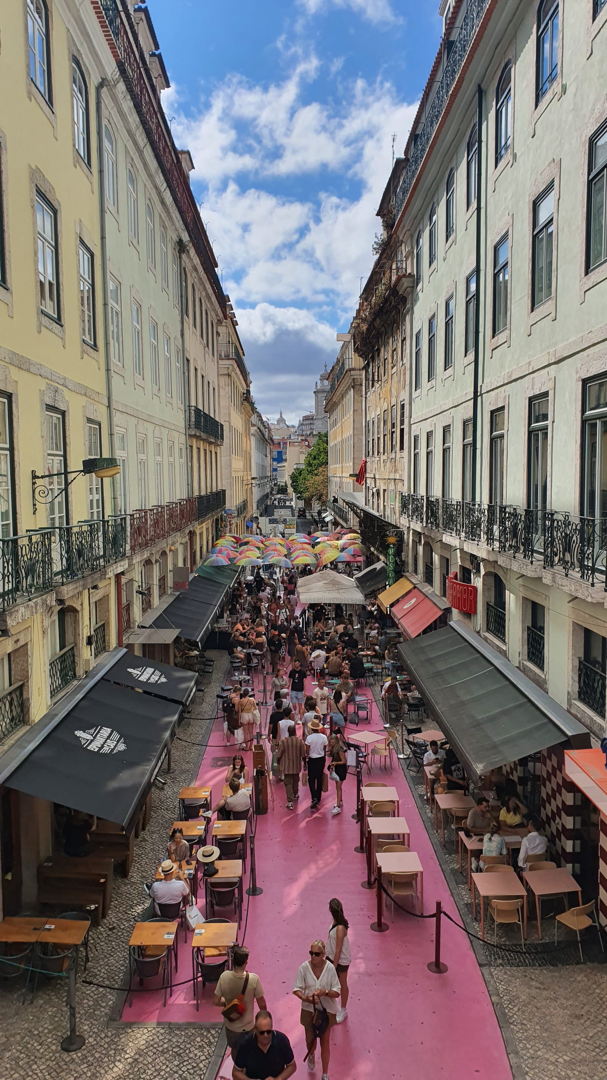 Pink Street during the day, Lisbon, Portugal